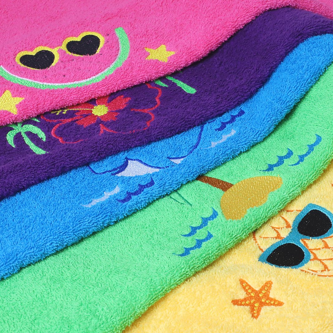 【オーダーメイド】刺繍名入れビーチタオル・誕生日ギフト・Sunshine Fun