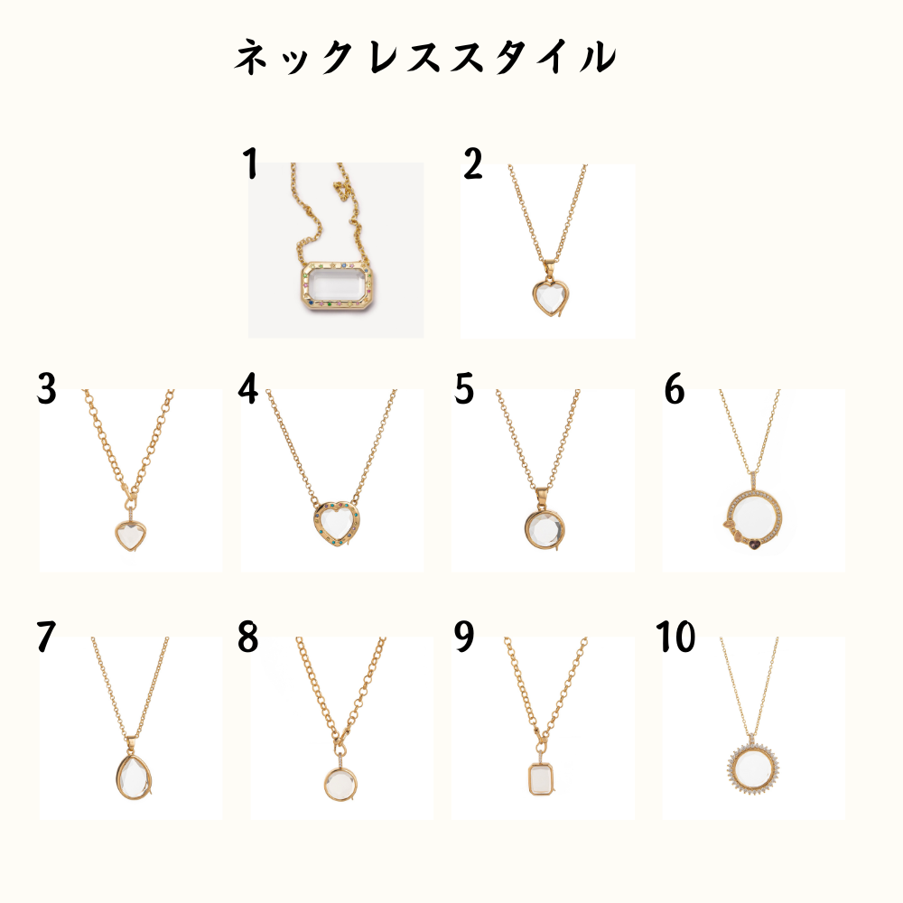 DIY ロケットペンダント｜両面ガラス製｜チャーム入れ替え可能｜母の日ギフト・女性へのプレゼントに