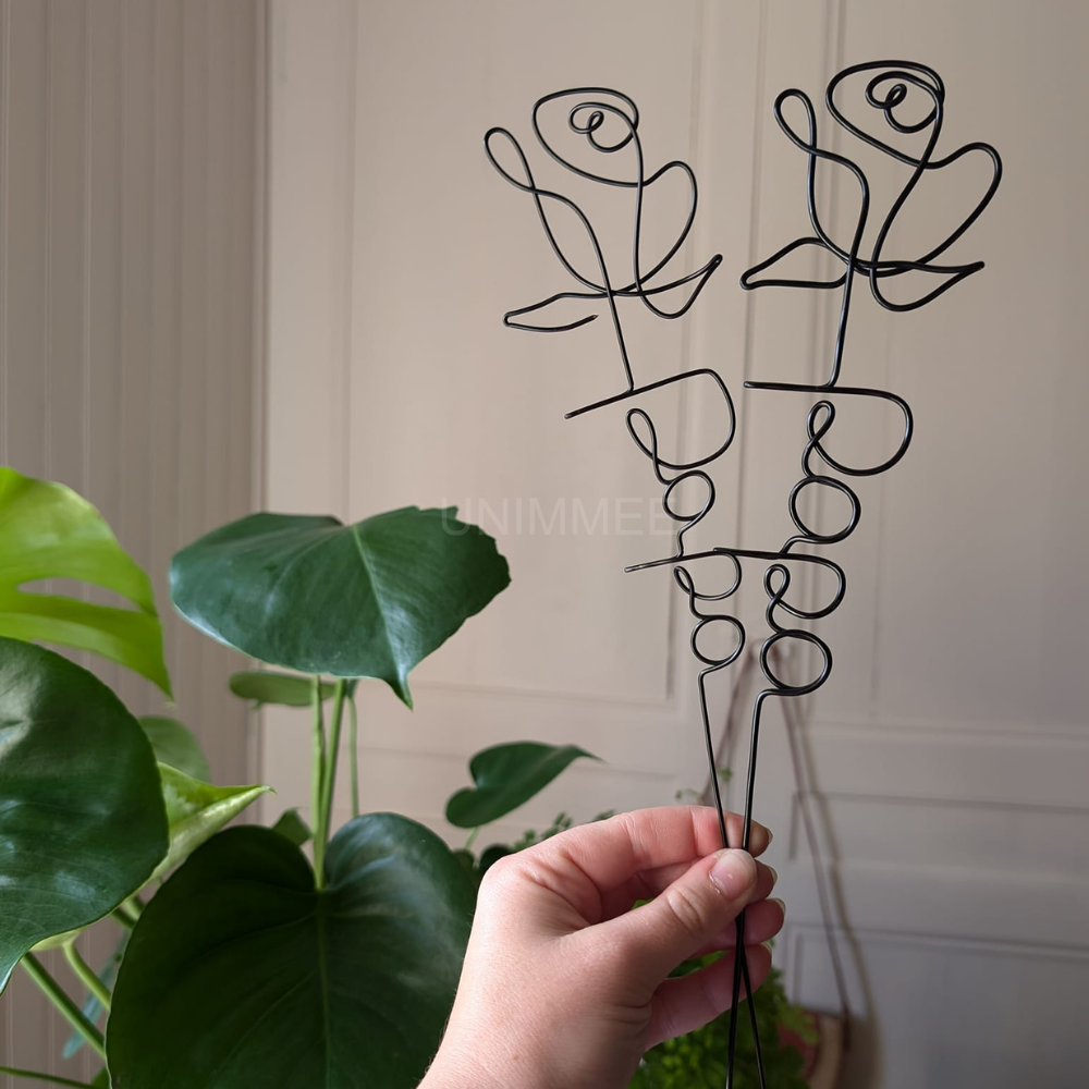 【オーダーメイド】名入れワイヤー薔薇・母の日・誕生日ギフト・敬老の日