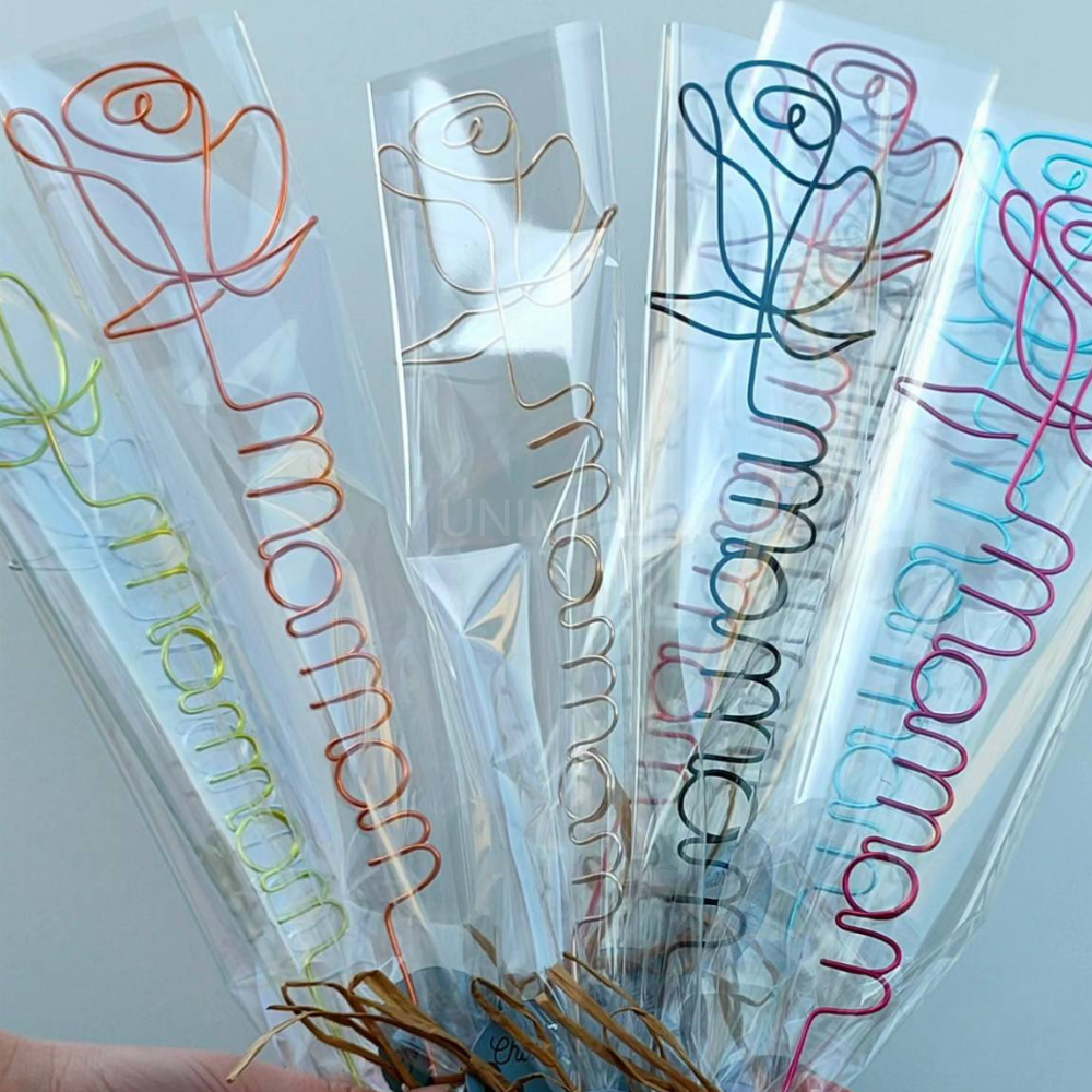 【オーダーメイド】名入れワイヤー薔薇・母の日・誕生日ギフト・敬老の日
