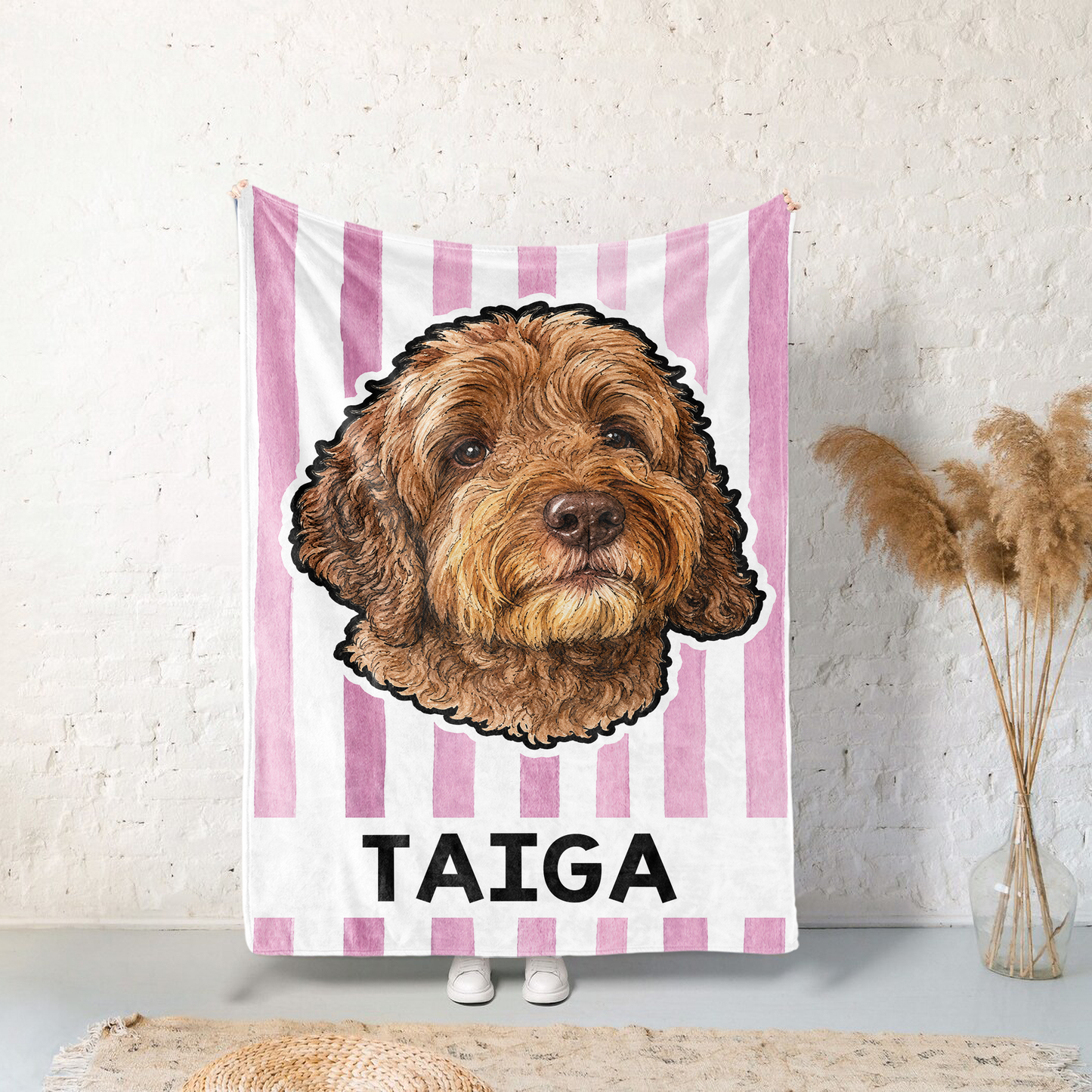 オーダーメイド ペットフォト 毛布／愛犬・愛猫の名前入り ブランケット