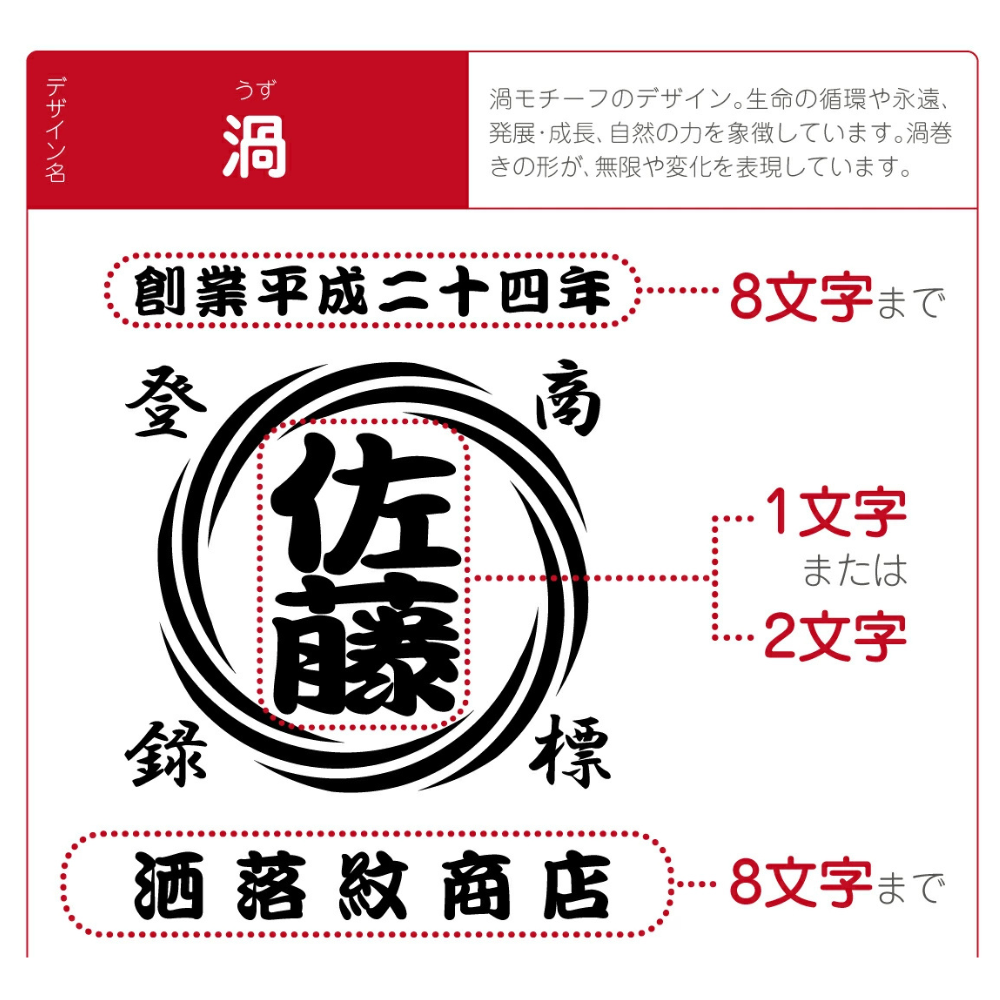 t シャツ|渦　柄|年号 名前入り|商店風 帆前掛け風|オリジナル