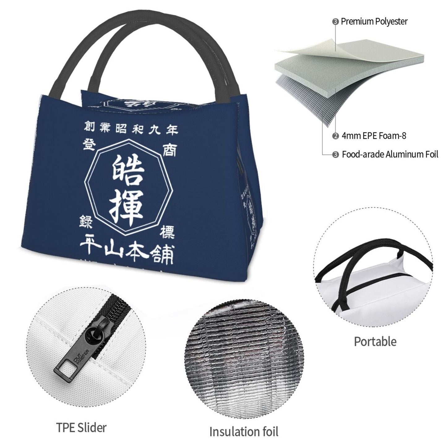 保温冷蔵ランチバッグ|年号 名前入り|商店風|開店祝い|誕生日ギフト