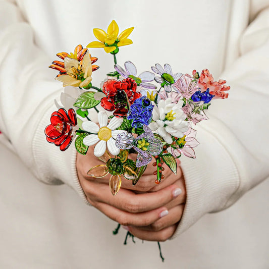 グラスフラワー 12ヶ月分  手作り 誕生花 インテリア 花束 母の日 誕生日ギフト