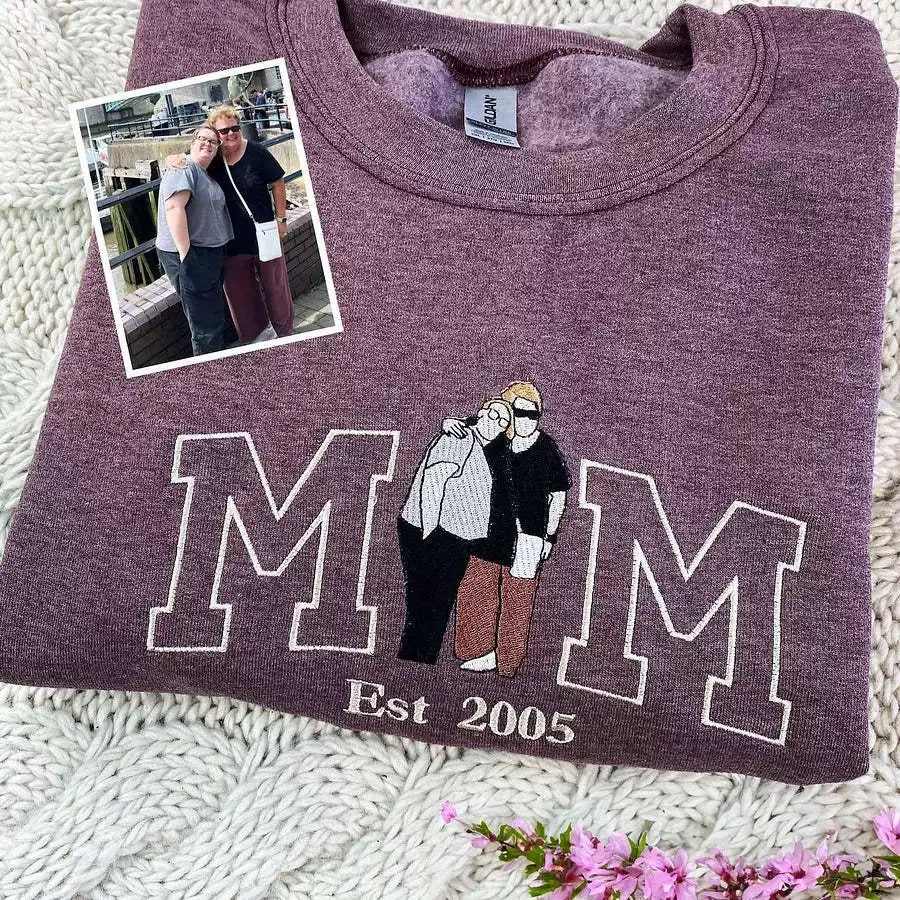 母の日 刺繍入り 写真入り トレーナー 名前入り パーカー