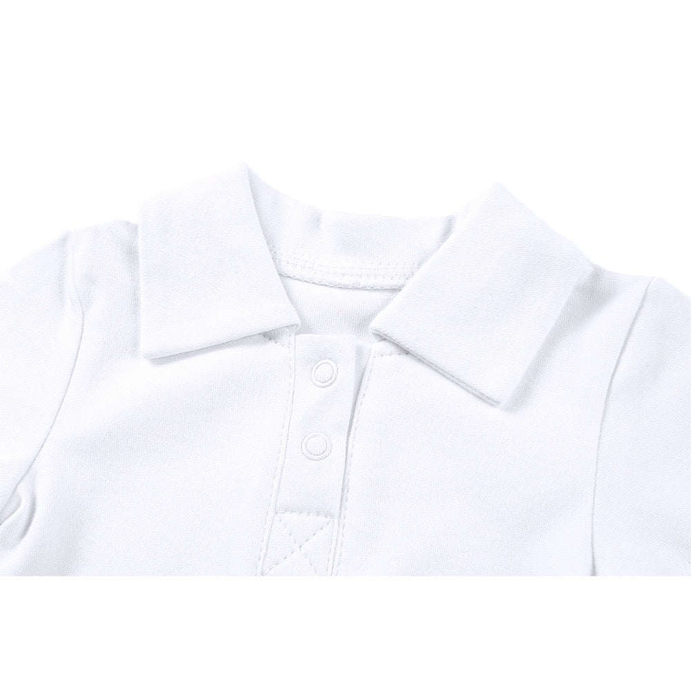 名前入り ベビー服·ロンパー|商店風 創業年| 出産祝い 名入れPOLO半袖ロンパース