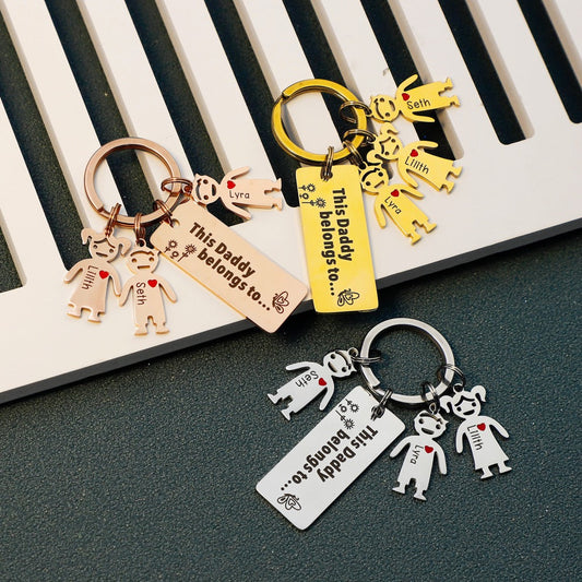 【オーダーメイド】名入れ 子供キーホルダー02・父の日・母の日のギフト