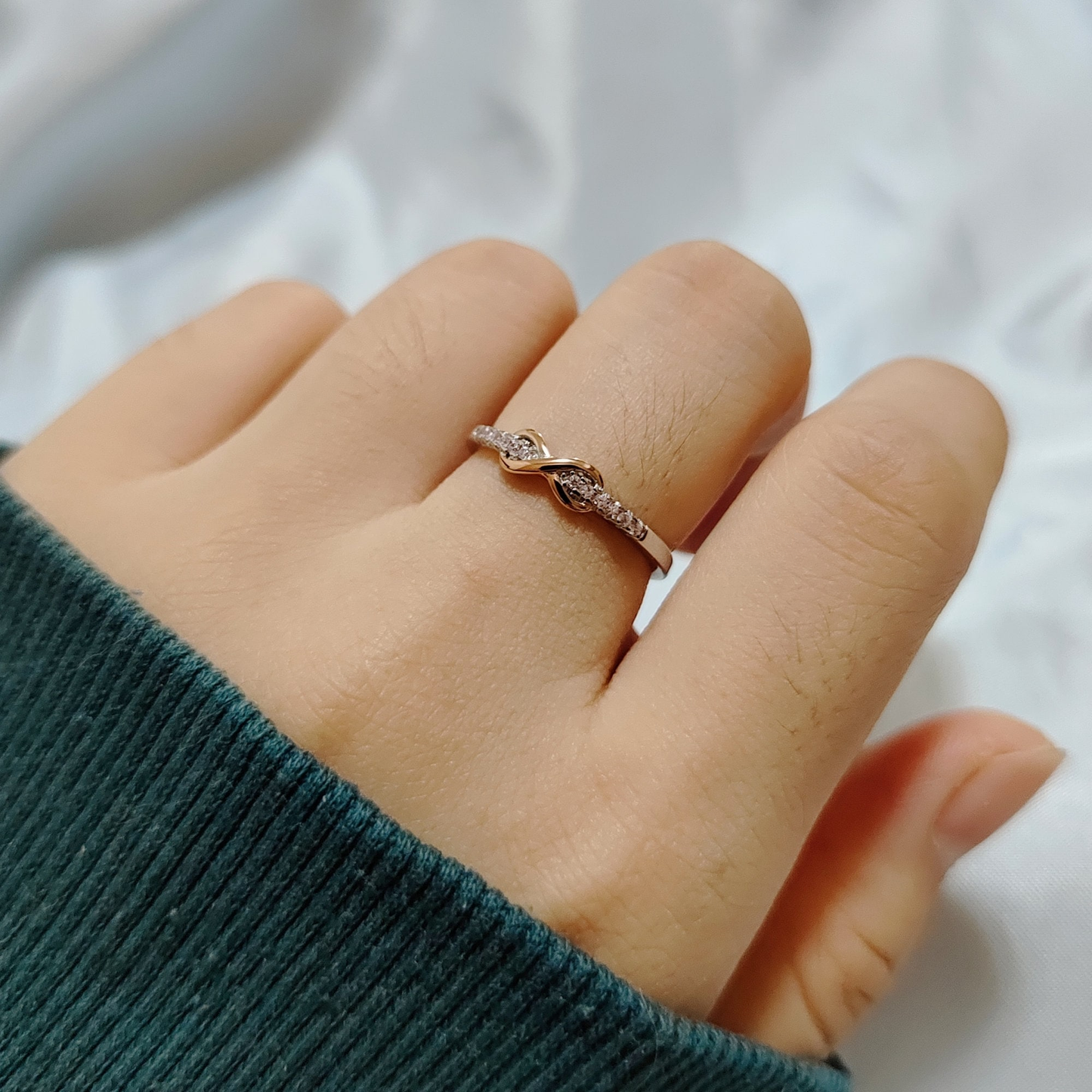 永遠に結ばれるリング 絆 指輪 シルバー 母の日 母親 夫婦