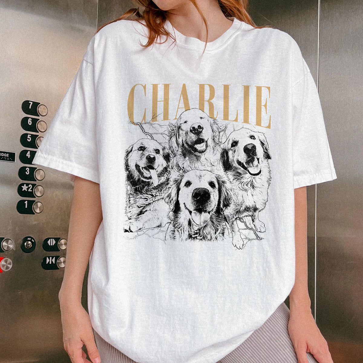 ペット似顔絵スウェット 愛犬・愛猫 Tシャツ レトロモノクロデザイン パーカー ペットロスにも 男女兼用 03